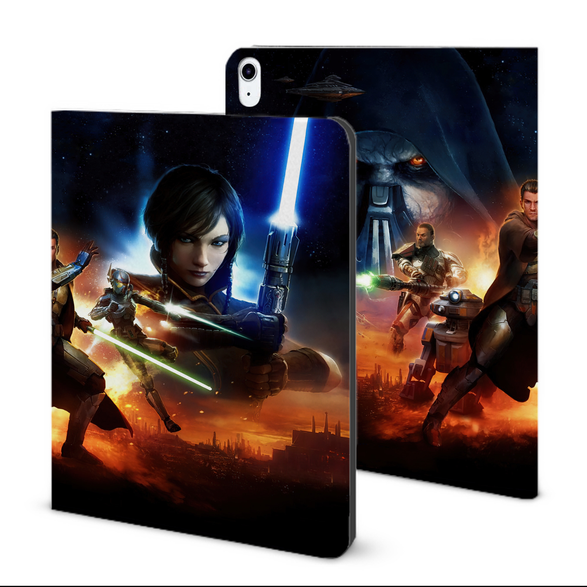 （画像用） スター・ウォーズ Star Wars IPad ケース ブック型 PUレザー TPU 耐衝撃 軽量 薄型 ペン収納なし 全面保護 IPad 各モデル対応